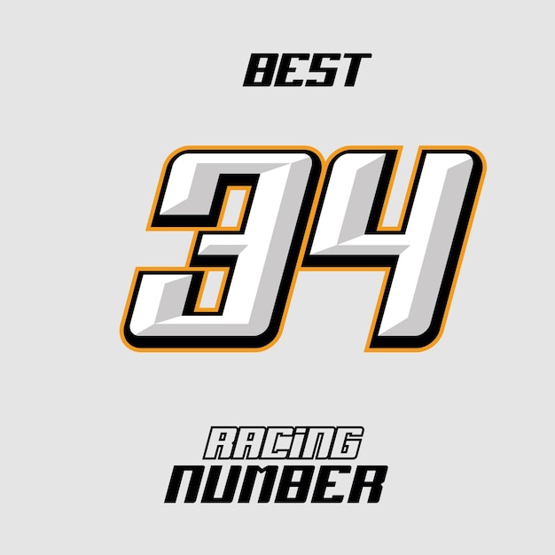 Vector Racing Number Template 34