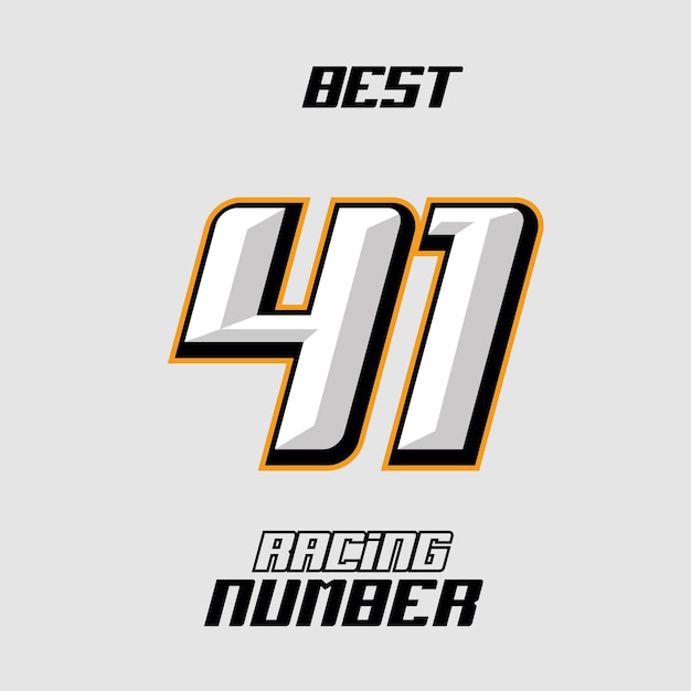 Vector Racing Number Template 41