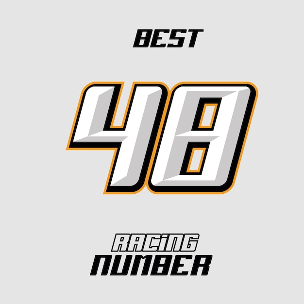 Vector Racing Number Template 48