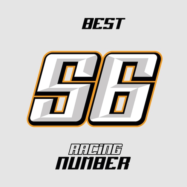 Vector Racing Number Template 56