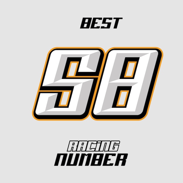 Vector Racing Number Template 58