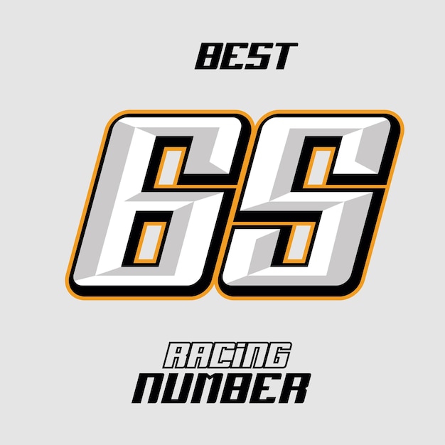 Vector Racing Number Template 65