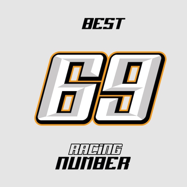 Vector Racing Number Template 69