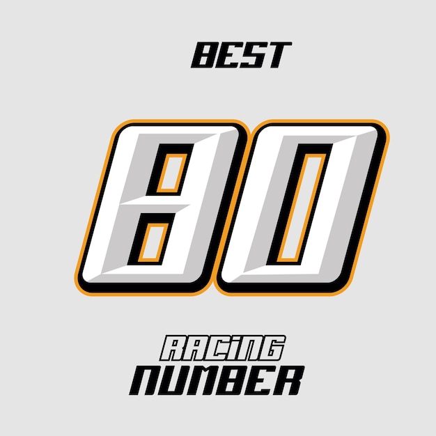 Vector Racing Number Template 80