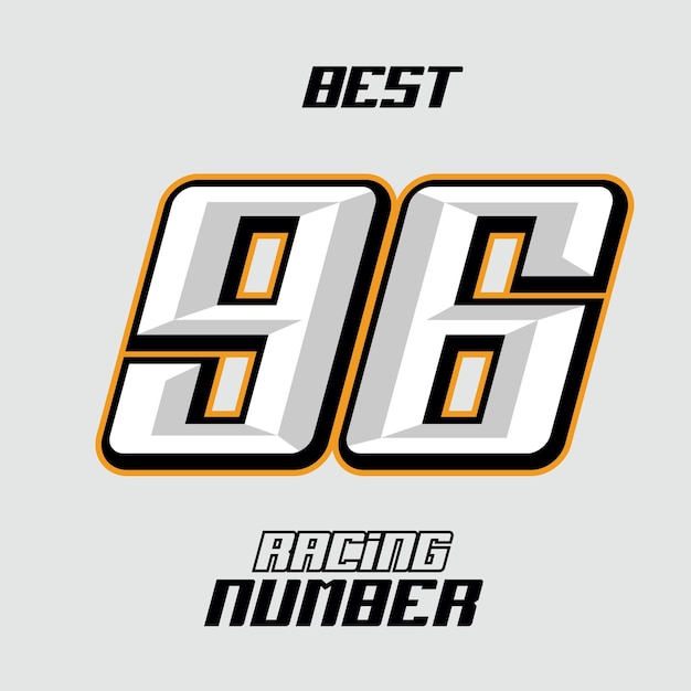 Vector Racing Number Template 96