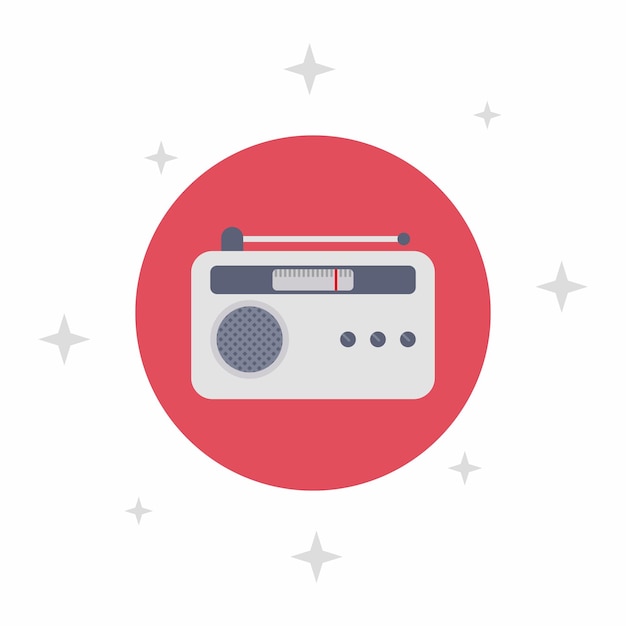 Vector radio icon for business