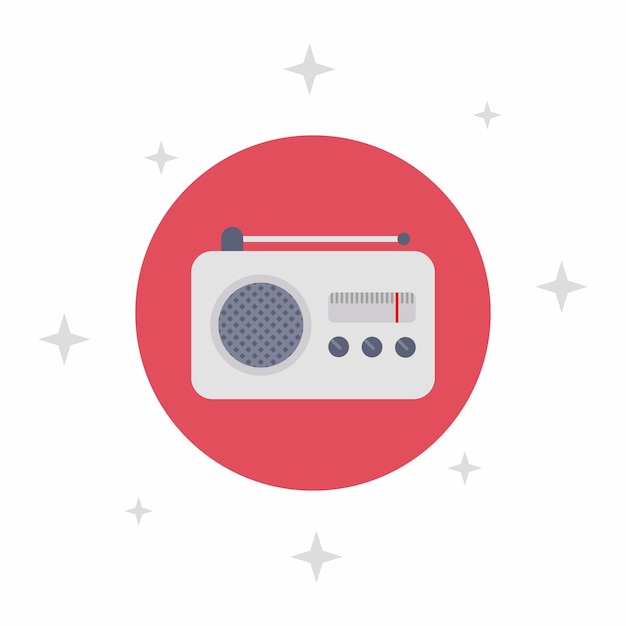 vector radio icon for business