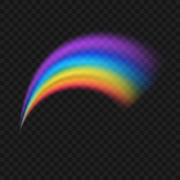 Vector rainbow with transparent effect