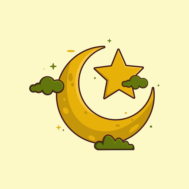 Vettore icona dell'elemento di celebrazione islamica del ramadan vettoriale