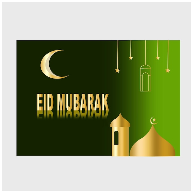 Vector ramadan kareem lantern and crescent moon background design islamic greeting eid mubarak card