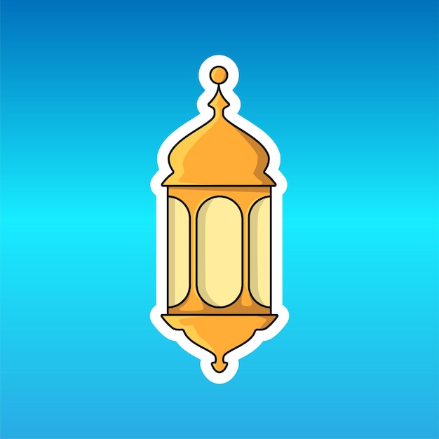 vector ramadan lantern icoon illustratie sticker