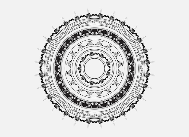 Vector rand mandala ontwerp kunst