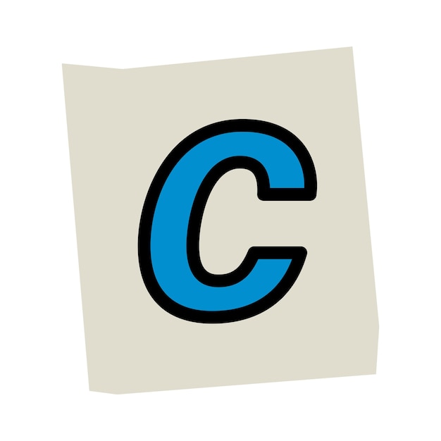 Вектор Векторная буква выкупа c вырезки латинских букв из газеты или журнала криминальный персонаж ransom красочная буква c