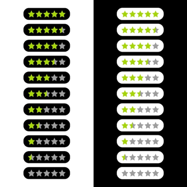 Vector Rating Stars Design Collection