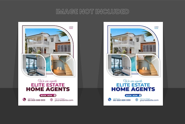 Vector Real Estate Business Flyer Design Template