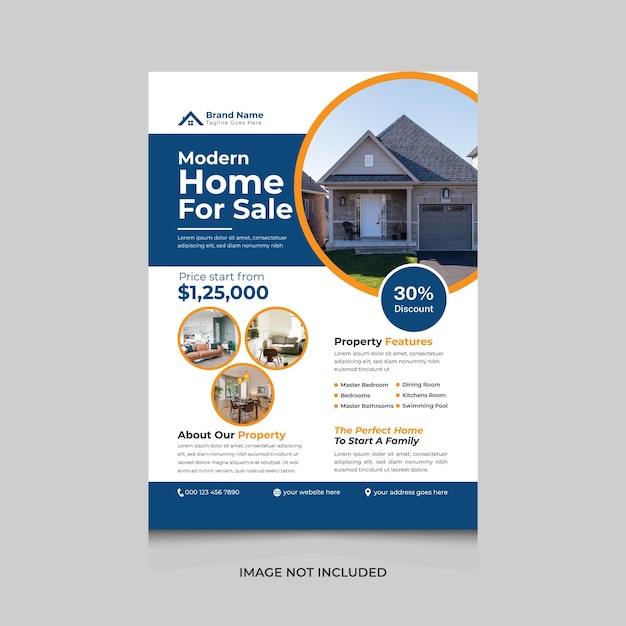 Vector real estate flyer design templates