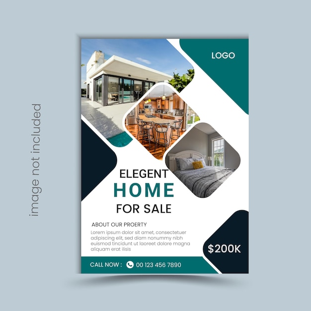 vector real estate flyer design