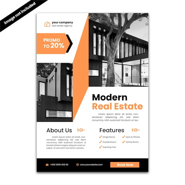 vector real estate flyer template promotional post