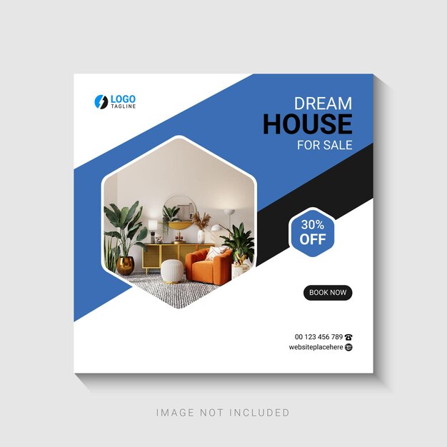 Vector vector real estate instagram post pack