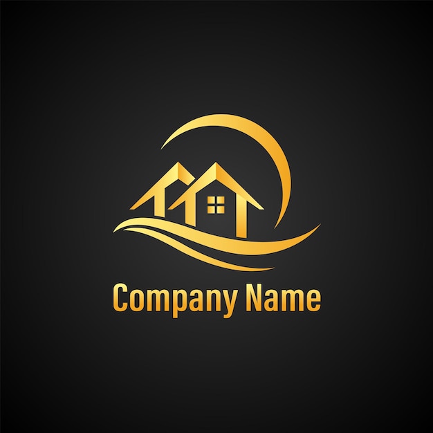 Vector real estate luxury home house logo