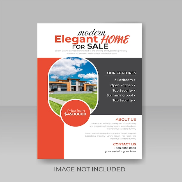 Vector vector real estate poster or flyer template