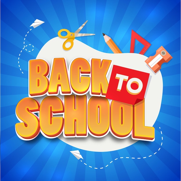 vector realistic back to school flyer template