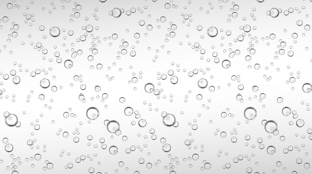 Vector vector realistic carbonated mineral water bubbles