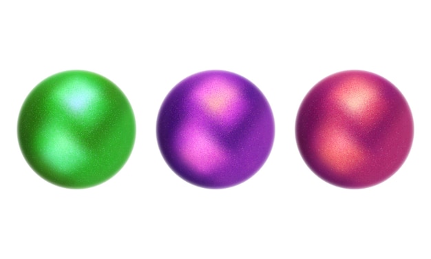 Vector realistic christmas balls set on white background