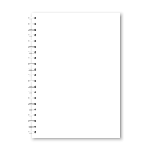 Vector vector realistic closed notebook cover.