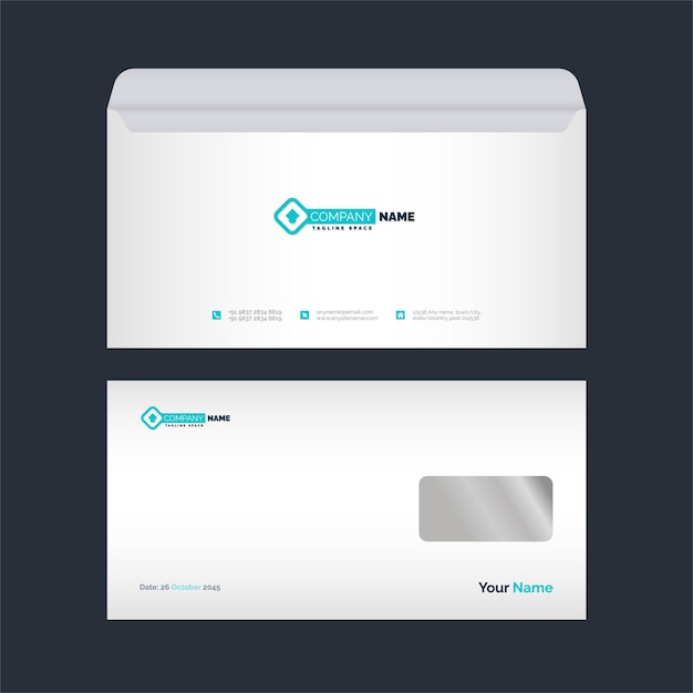 vector realistic envelope mockup template vector file