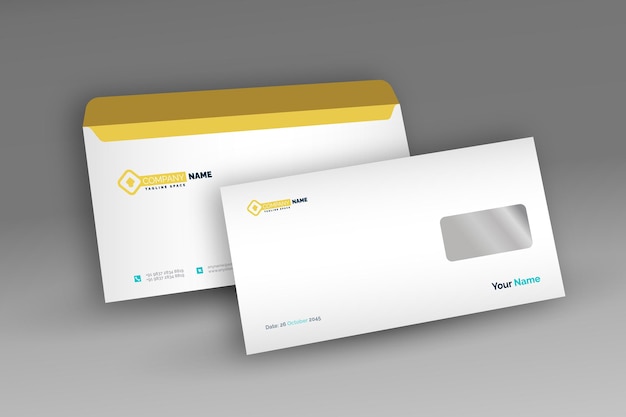 vector realistic envelope mockup template vector file