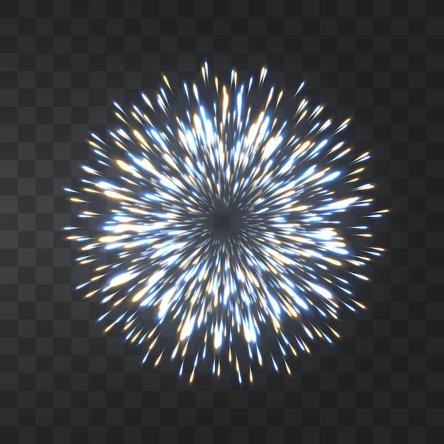 Vector vector realistic fireworks isolated on png