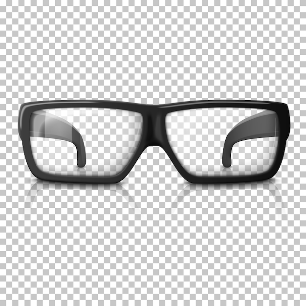 Vector vector realistic glasses illustration.