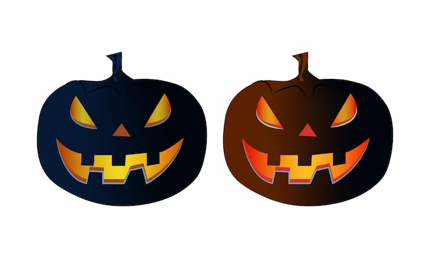 Vector realistic halloween pumpkin collection