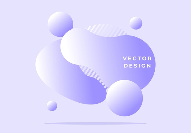 Vector realistic illustration of fluid substance Trendy banner poster design. Futuristic background.