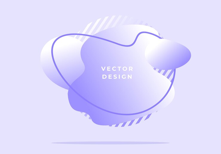 Vector vector realistic illustration of fluid substance trendy banner poster design. futuristic background.