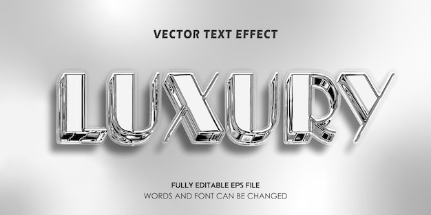 Vector realistic luxury 3d bold text effect