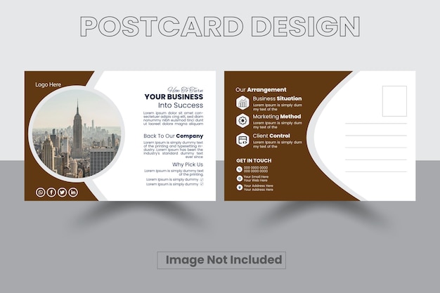 Vector realistic postcard greeting card template premium vector