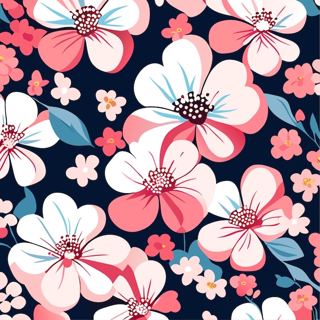 ベクトル 桜やパターンデザインのベクトル現実的な春のイラスト