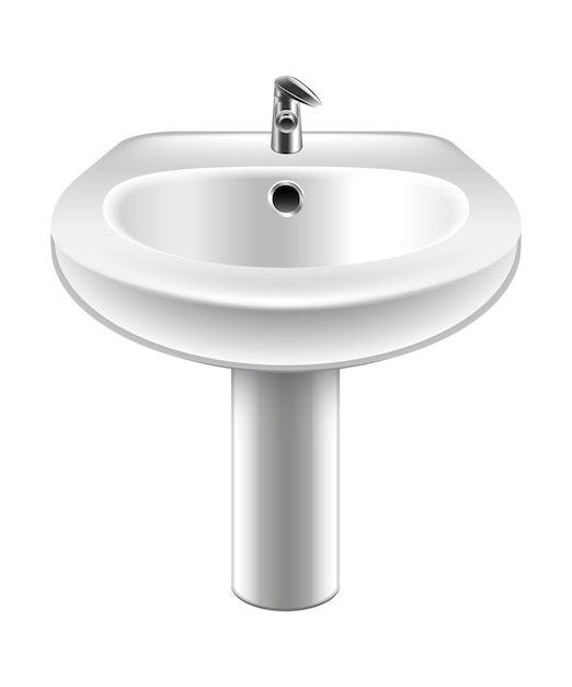 Vector realistic washbasin