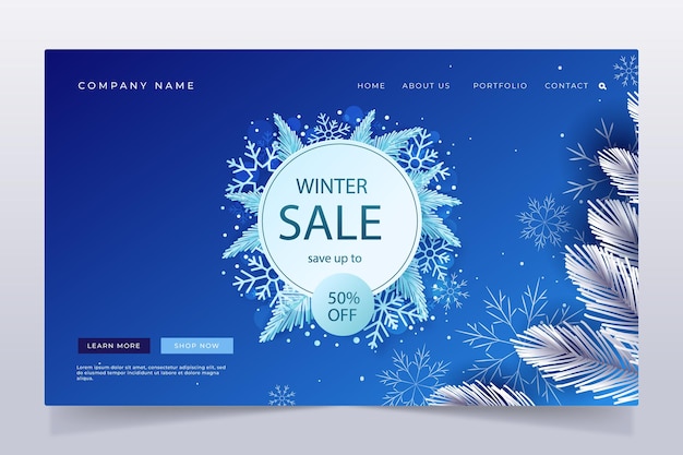 Vector vector realistic winter sale promotion