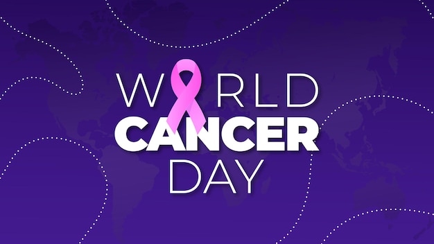 Vector realistic world cancer day background