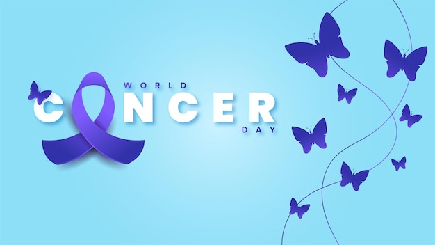 Vector realistic world cancer day background