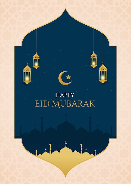 Vector realistische Eid Mubarak-achtergrond