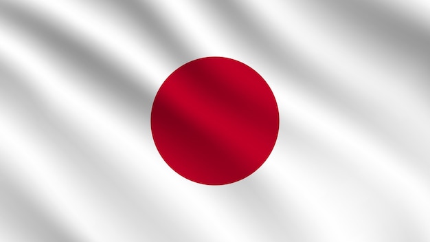 Vector realistische golvende vlag van Japans