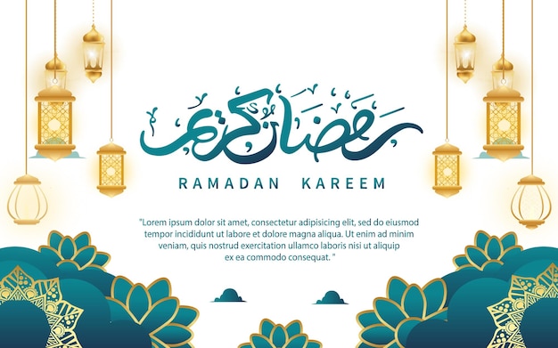Vector realistische ramadan kareem illustratie 5