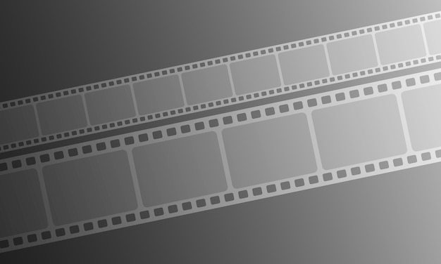 Vector realsitic film strip on black background