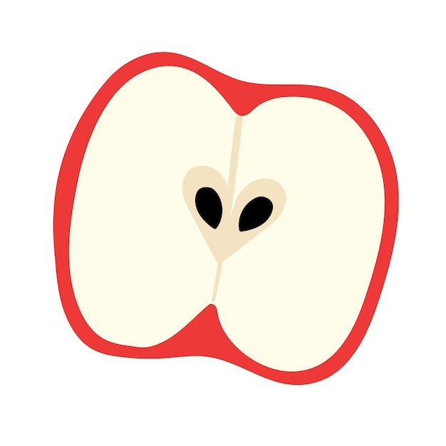 벡터 빨간 사과 벡터 건강한 달콤한 과일