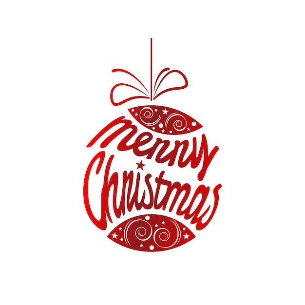 빨간 크리스마스 공, 메리 크리스마스 인쇄 상의 포스터의 벡터. EPS 10 벡터입니다.