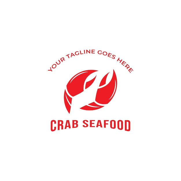 vector red crab seafood culinary logo design icon for restaurant food logo.